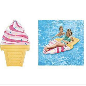 Summer Waves Vanilla Ice Cream Pool Float 5 Ft Long for Ages 9+